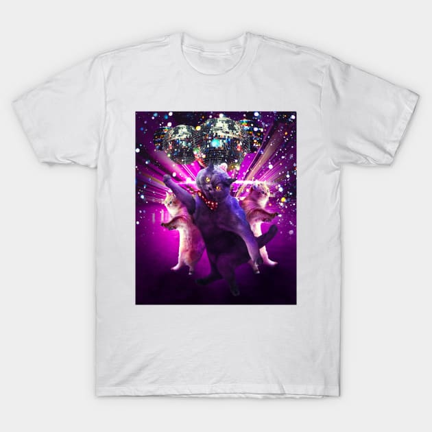 Disco Cat Rave T-Shirt by Random Galaxy